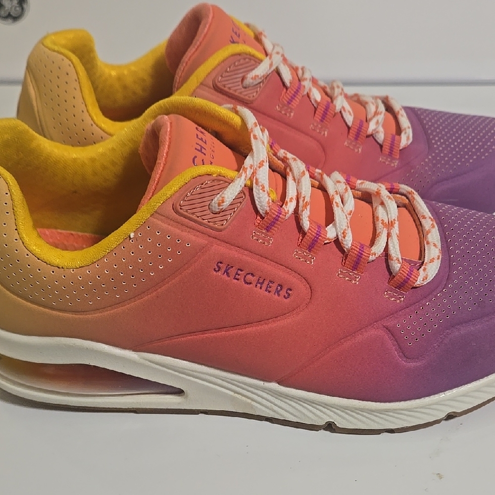Skechers Women's Gradient Sneakers - Purple and Orange